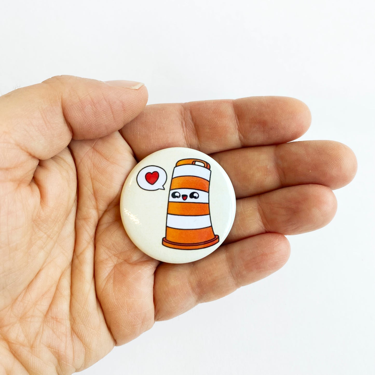Ponto with heart 1.5" round button