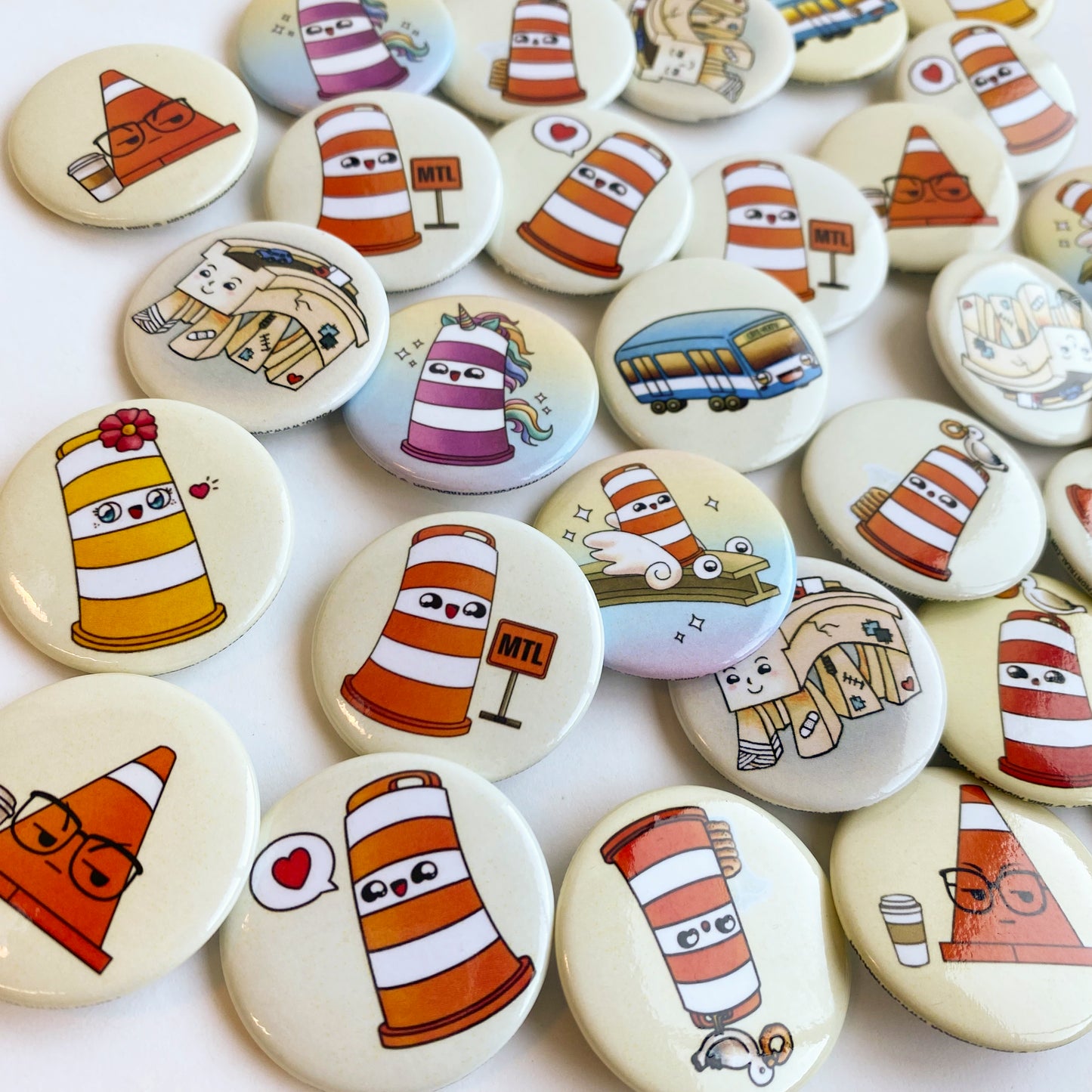 Gerald with coffee 1.5" round button