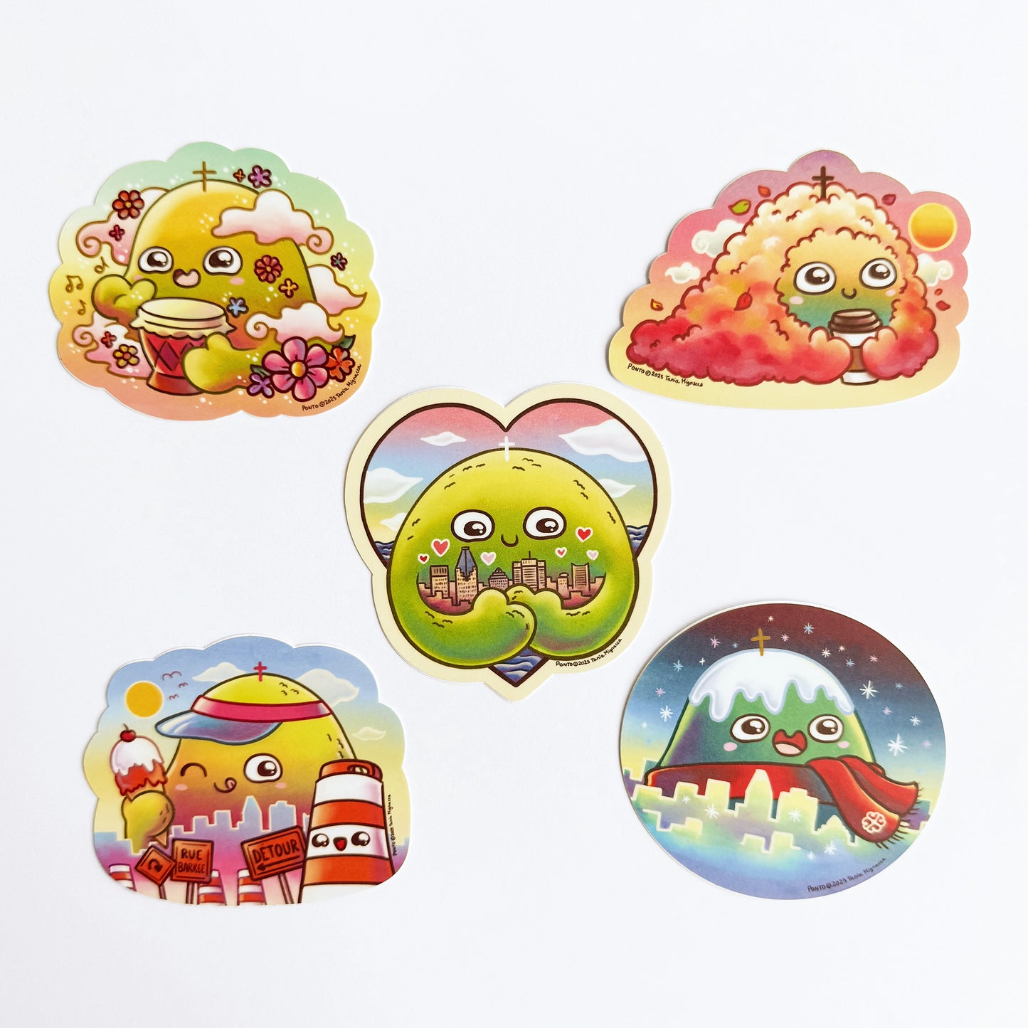 Paquet d'autocollants Kawaii Mont-Royal