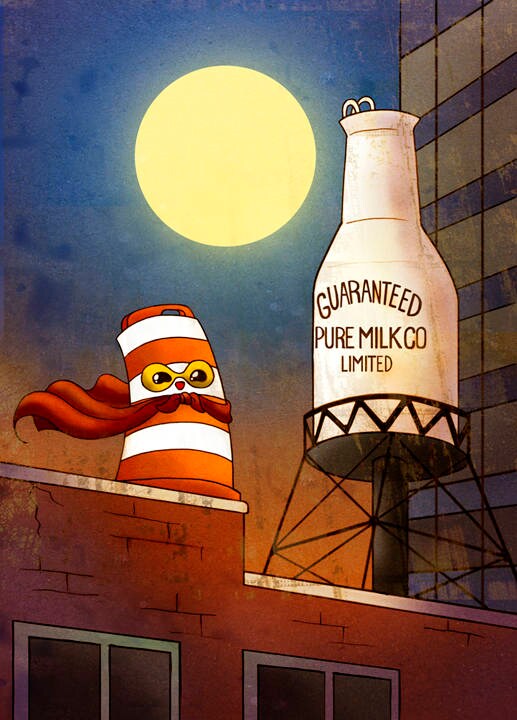 Guaranteed Pure Milk Bottle Postcard