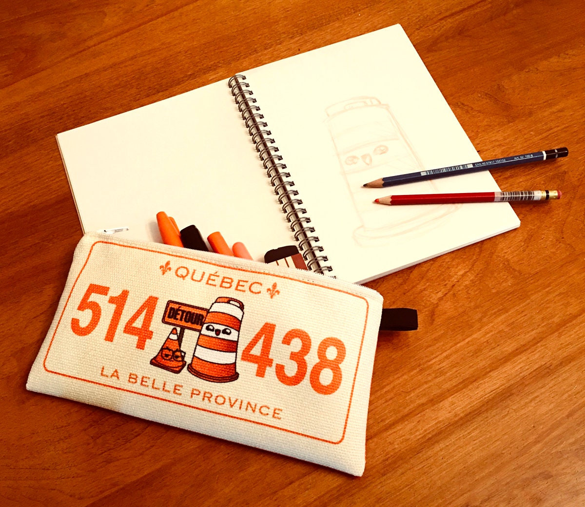 Vintage License Plate Pencil Case