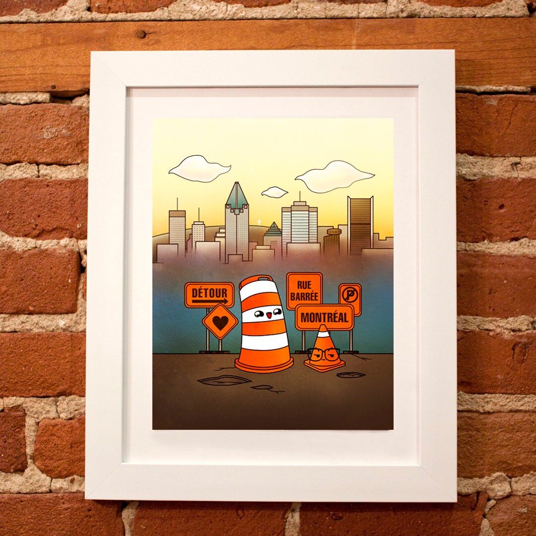 Montreal DÉTOUR 9x12 print