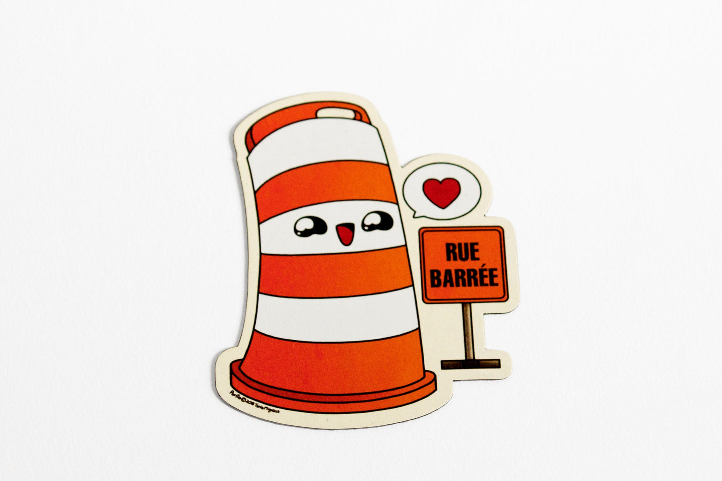 Ponto with RUE BARRÉE sign Fridge magnet