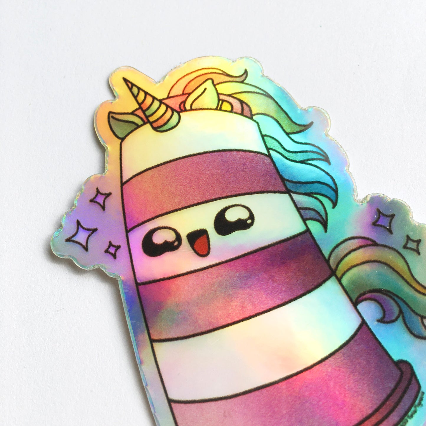Unicorn Ponto Holographic Sticker