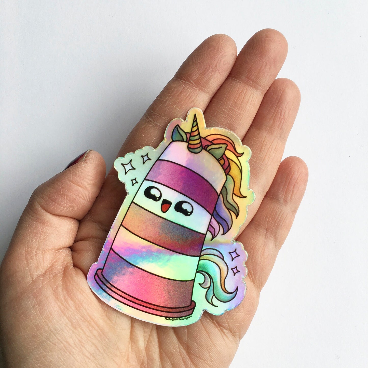 Unicorn Ponto Holographic Sticker