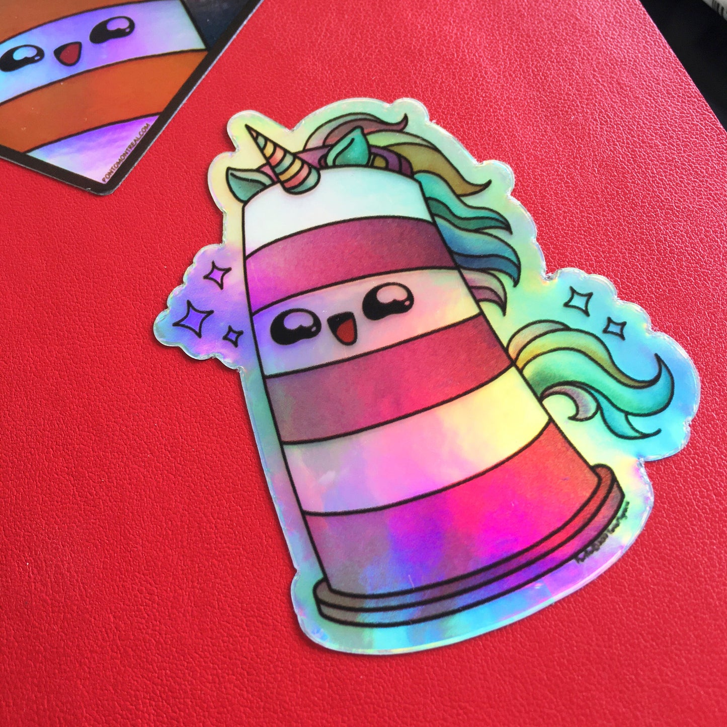 Unicorn Ponto Holographic Sticker