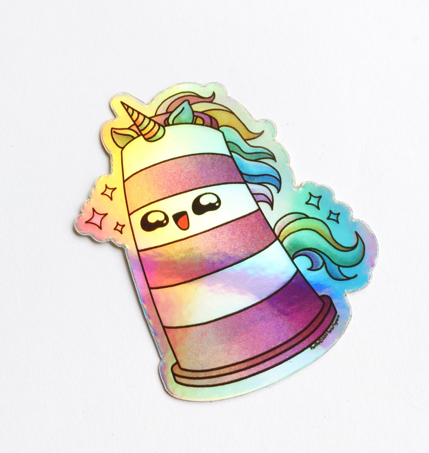 Unicorn Ponto Holographic Sticker