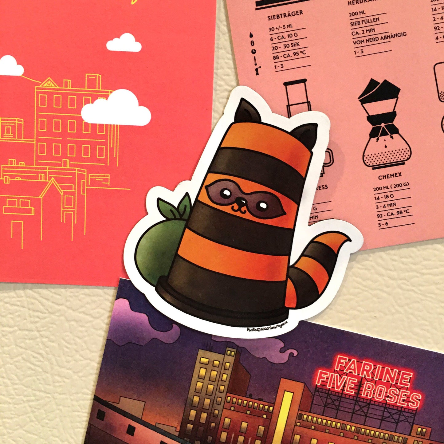 Raccone Fridge Magnet