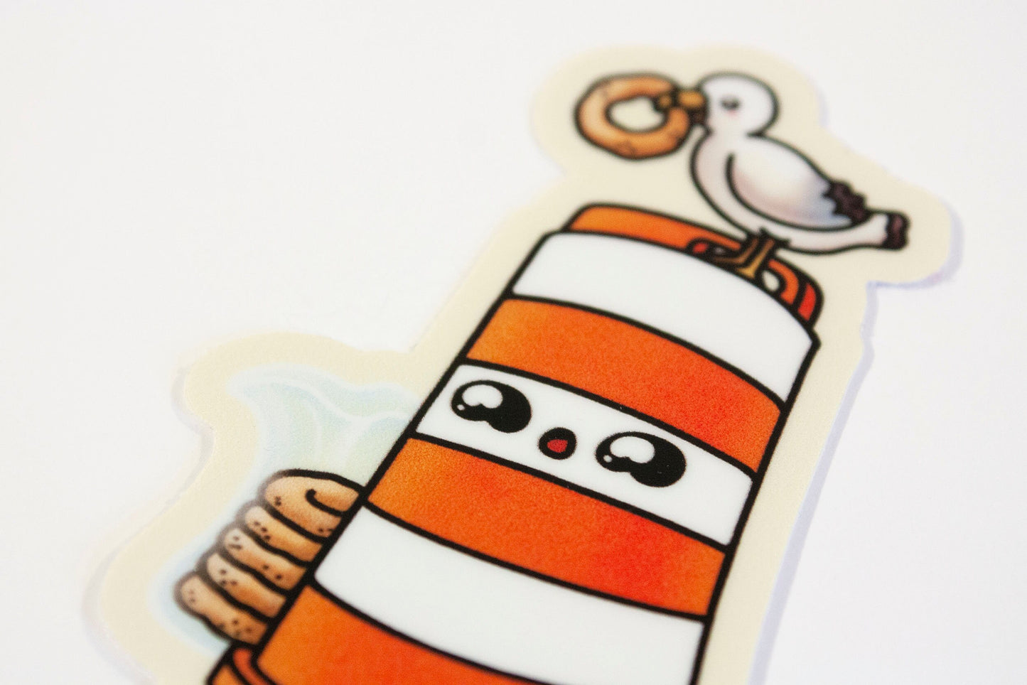 Ponto with Bagel and Seagull Sticker