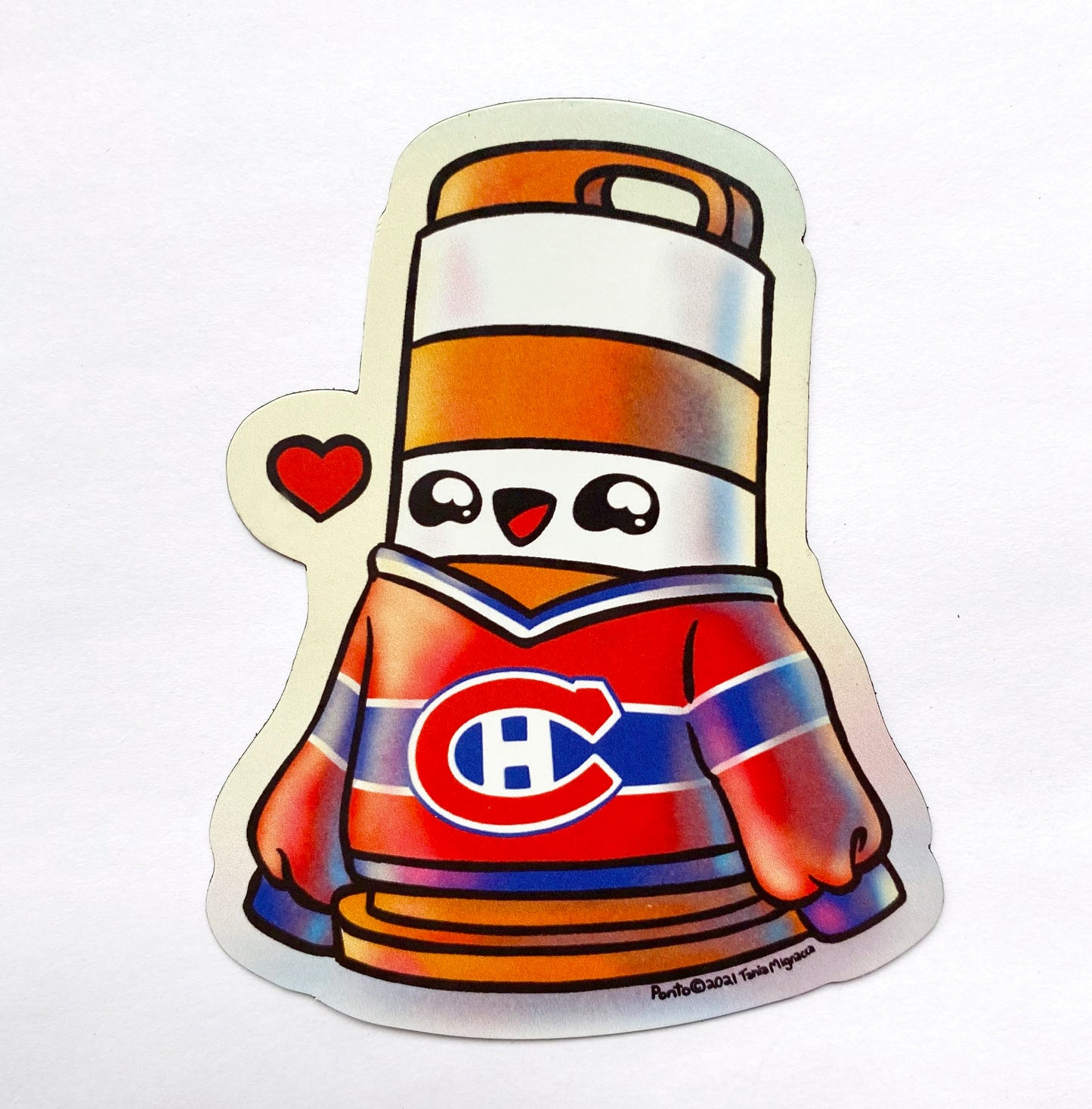 Ponto with hockey jersey Fridge magnet