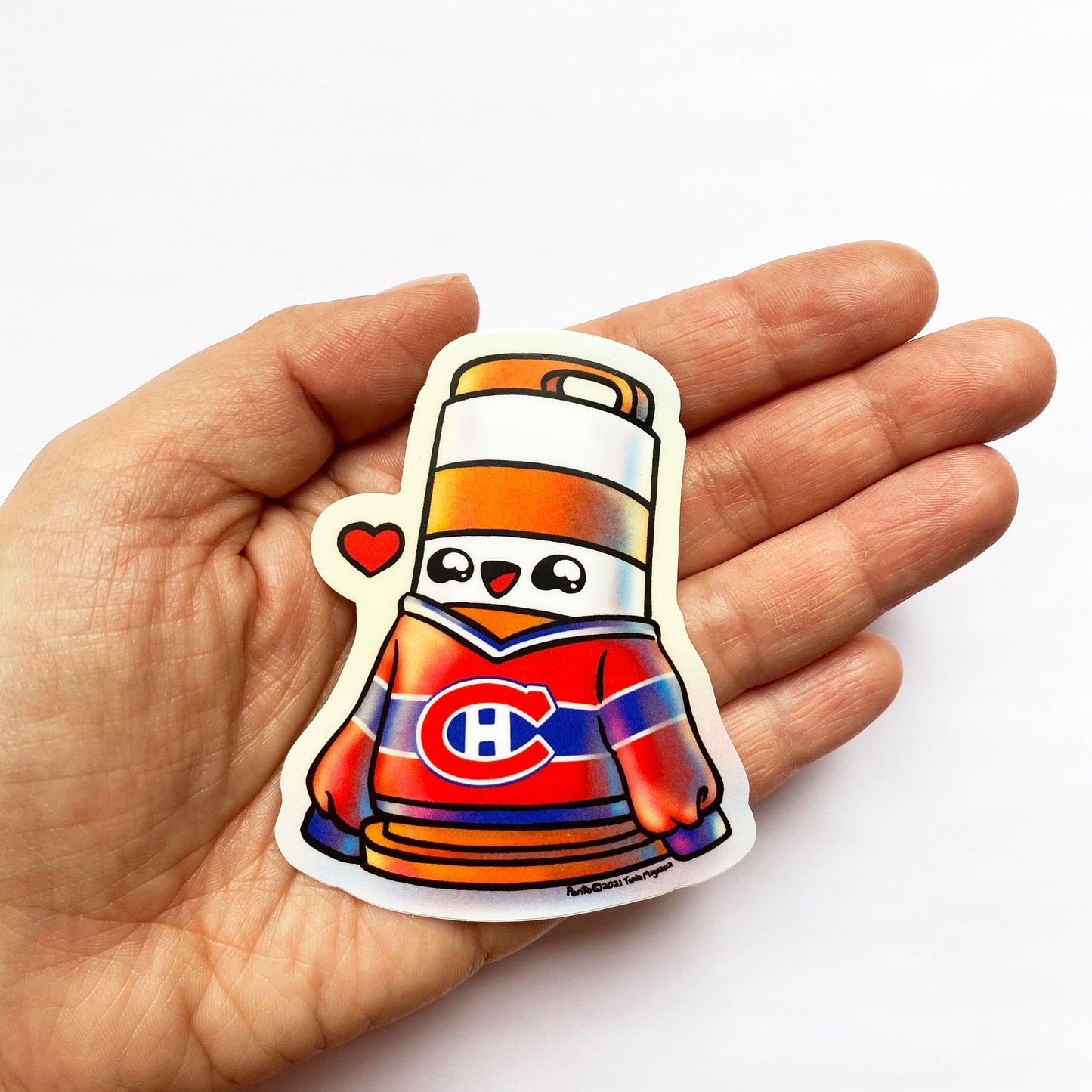 Ponto with hockey jersey Fridge magnet