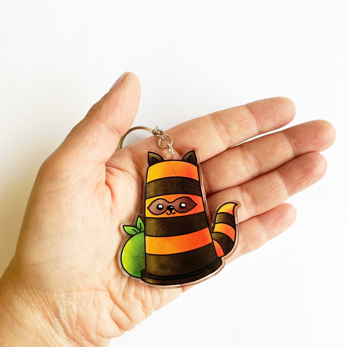 Raccone Keychain Charm
