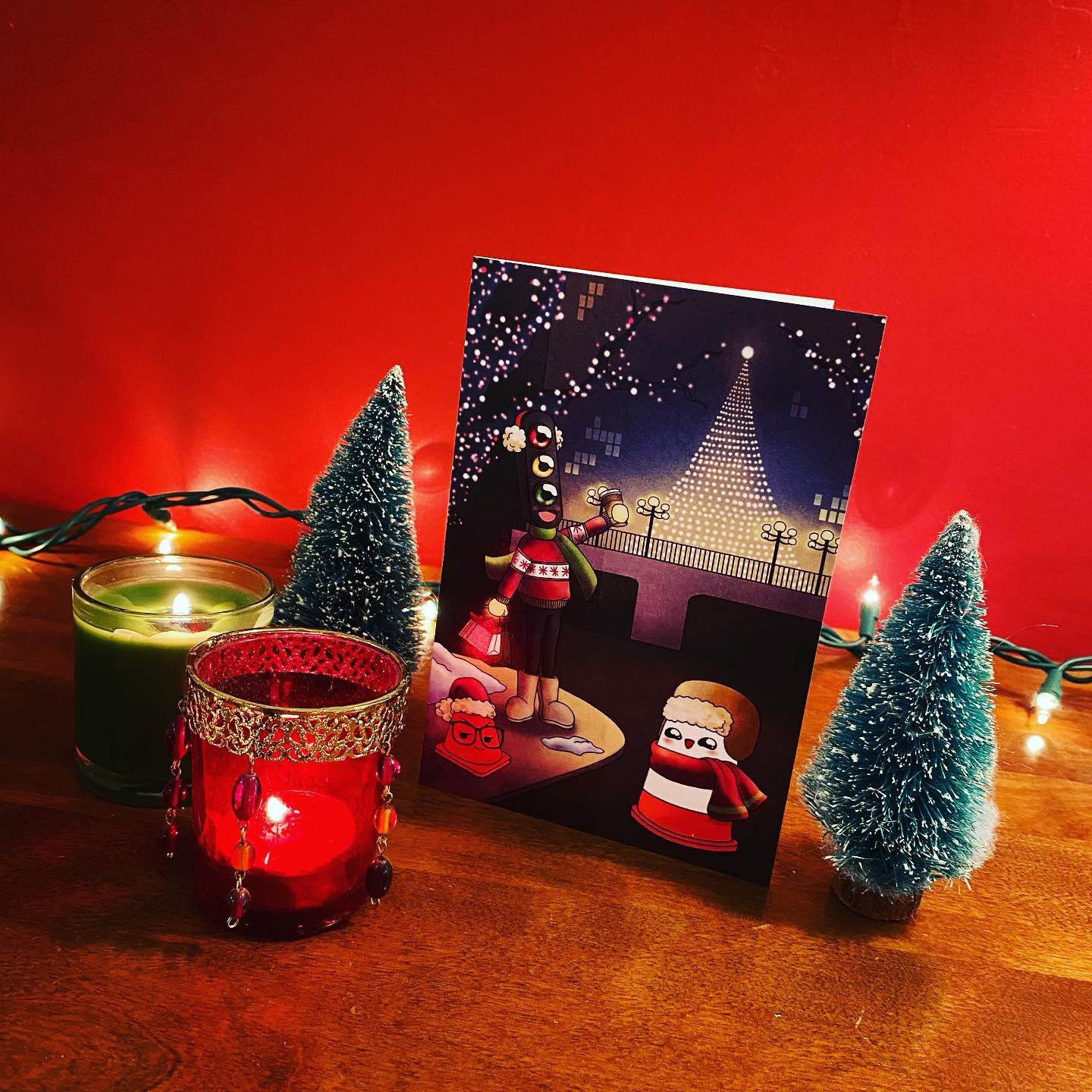 Christmas on McGill College avenue greeting card
