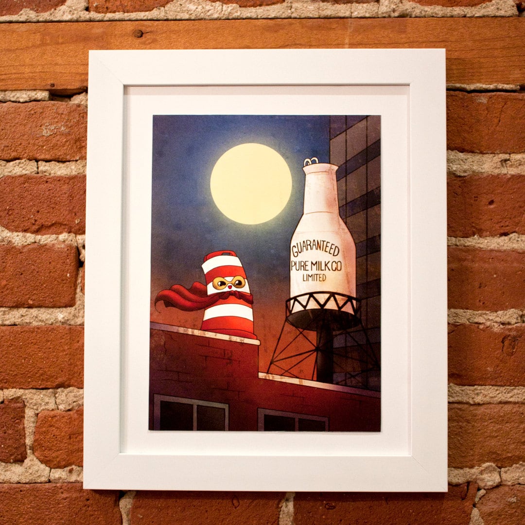 Guaranteed Pure Milk Bottle 13x19 Print