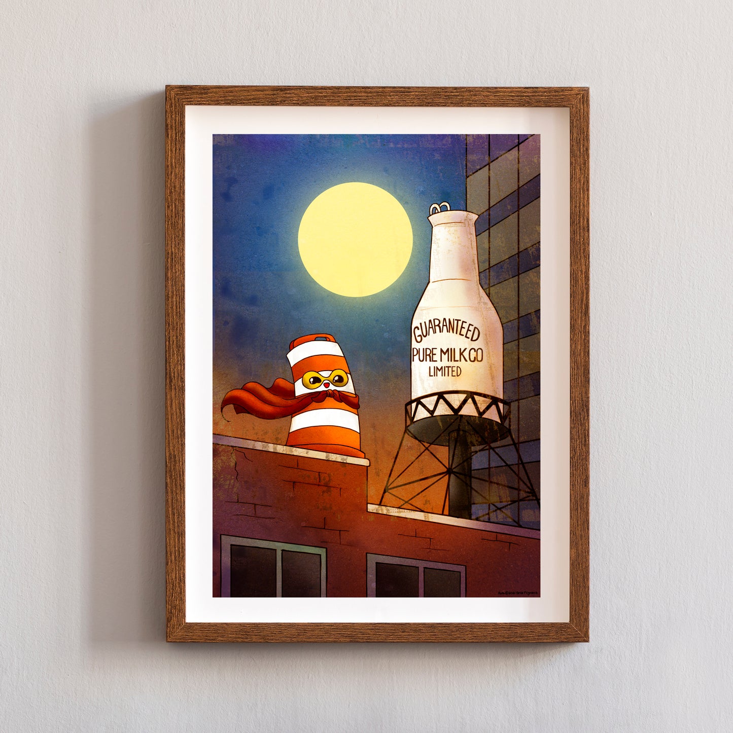 Guaranteed Pure Milk Bottle 13x19 Print