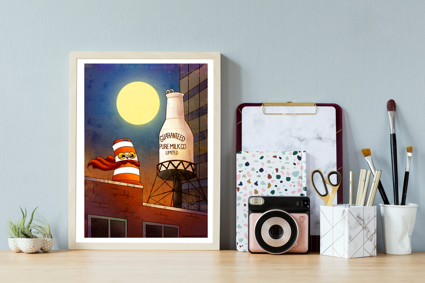Guaranteed Pure Milk Bottle 9x12 Print