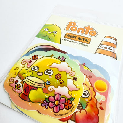 Paquet d'autocollants Kawaii Mont-Royal
