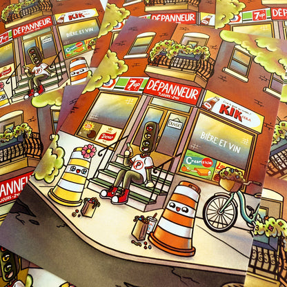 Dépanneur Postcard