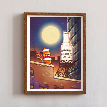 Guaranteed Pure Milk Bottle 13x19 Print