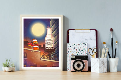 Guaranteed Pure Milk Bottle 9x12 Print