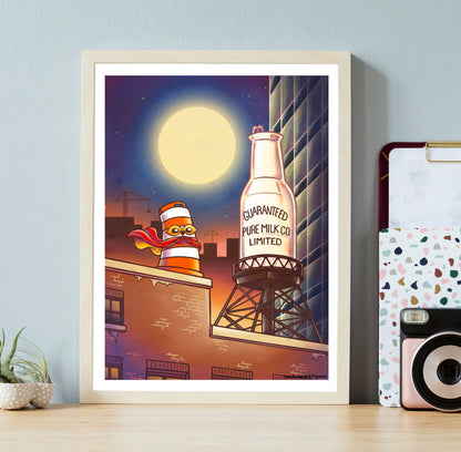 Guaranteed Pure Milk Bottle 9x12 Print