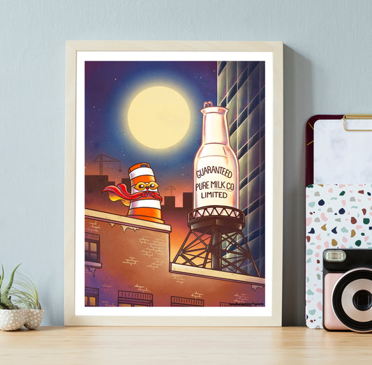 Guaranteed Pure Milk Bottle 9x12 Print
