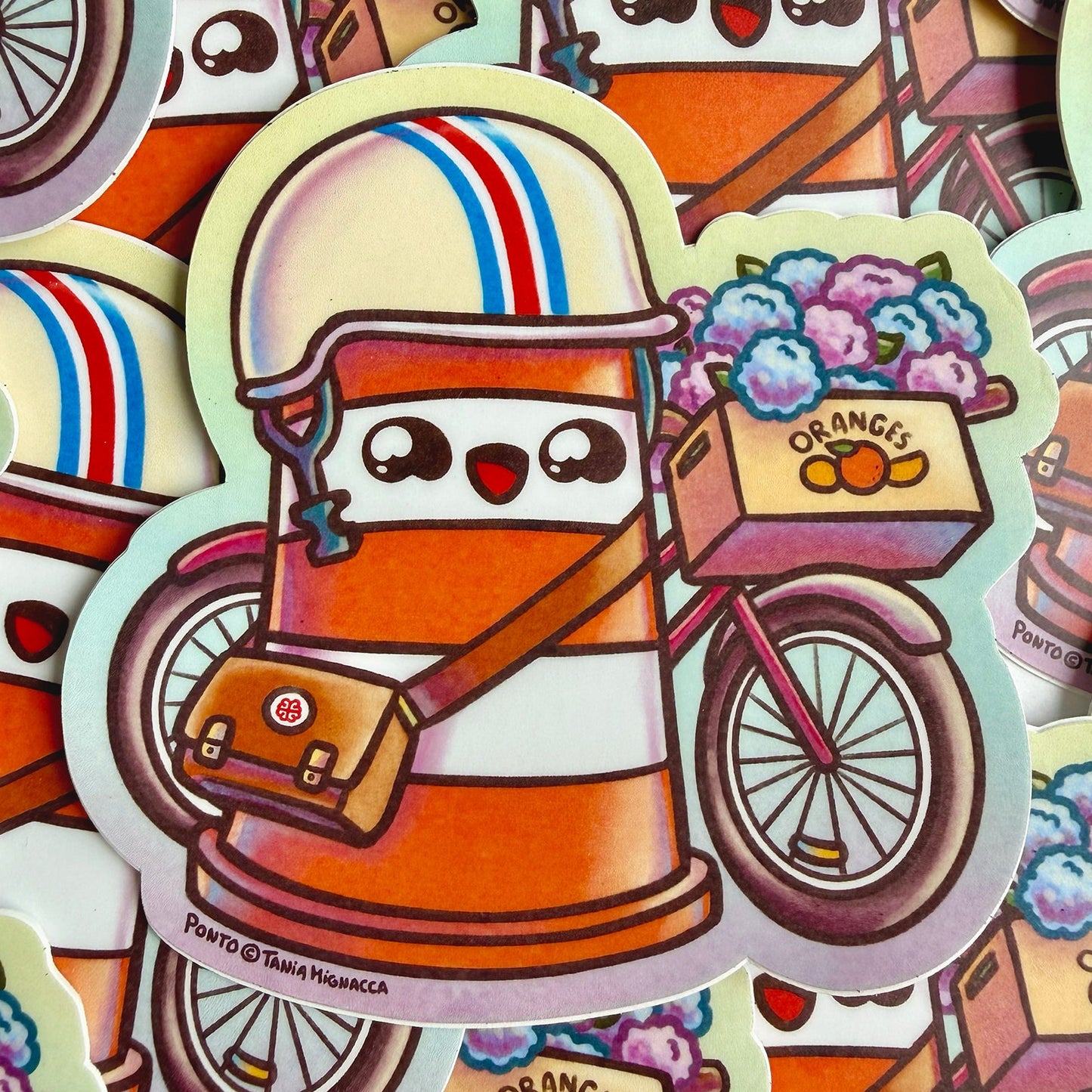 Retro Bike Ponto Sticker