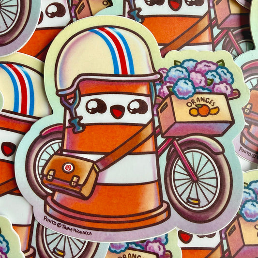 Retro Bike Ponto Sticker