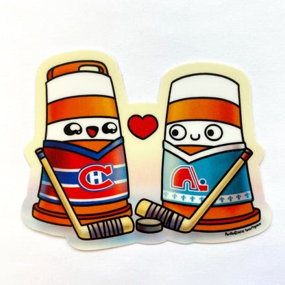 Montreal VS Québec Hockey Sticker