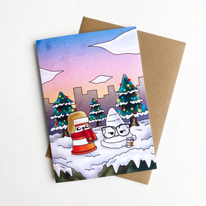 5 pack Holiday greeting cards